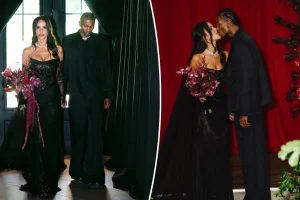 Kevin Porter Jr. ties the knot, while his wife wears a black dress and veil