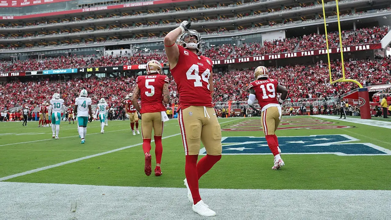 Kyle Juszczyk addresses beer fine by clarifying that his celebration is related to his nickname &ndash; Juice