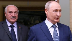 Lukashenko and Putin debate and joke about who is the greater dictator