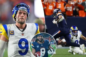 Matthew Stafford sets an unwelcome NFL record with a touchdown interception in the Rams' defeat to the Broncos