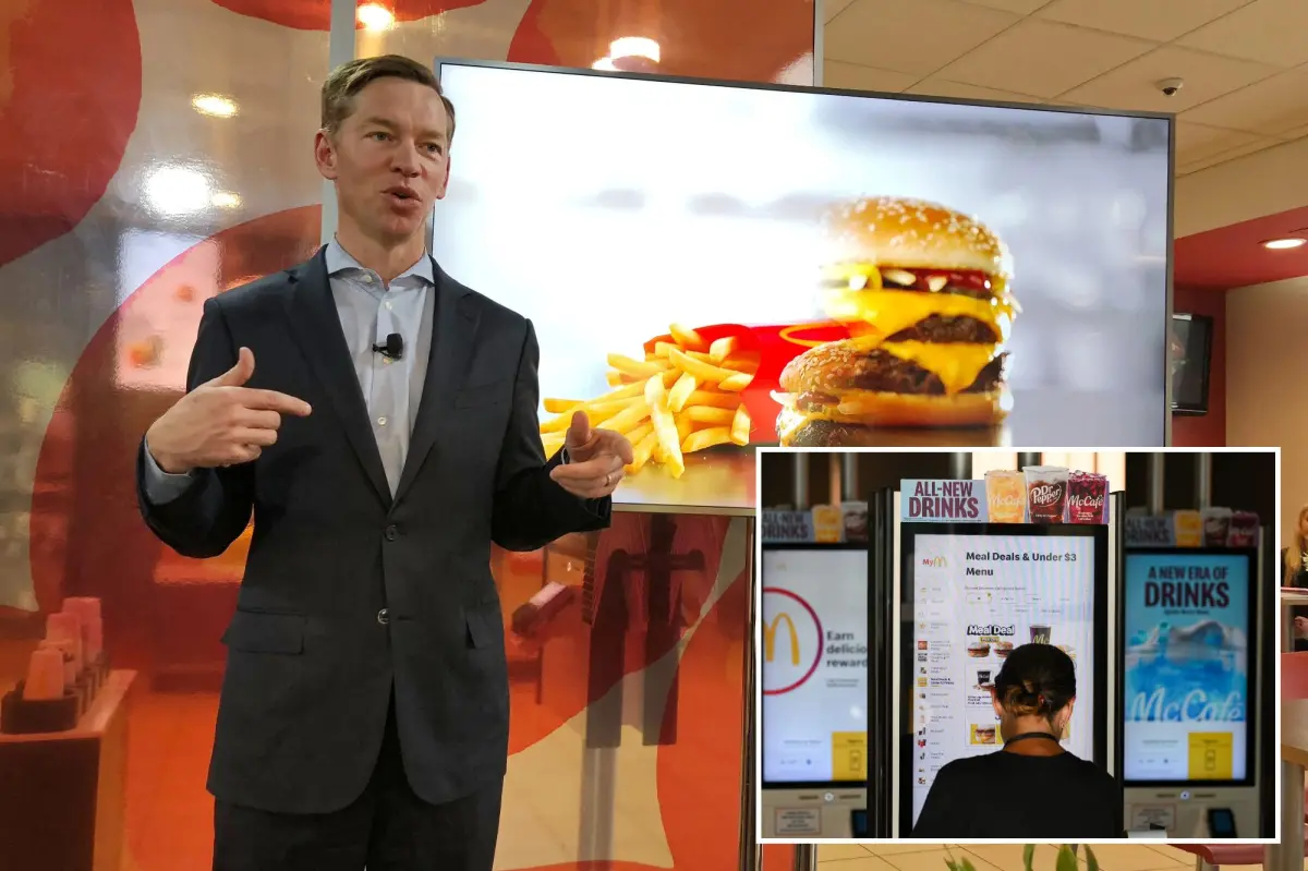 McDonald's stock falls as CEO discloses disappointing growth outlook amid rising inflation