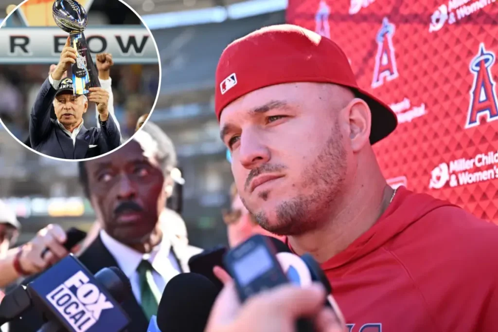 Mike Trout discusses the sale of the Angels to Rams owner Stan Kroenke