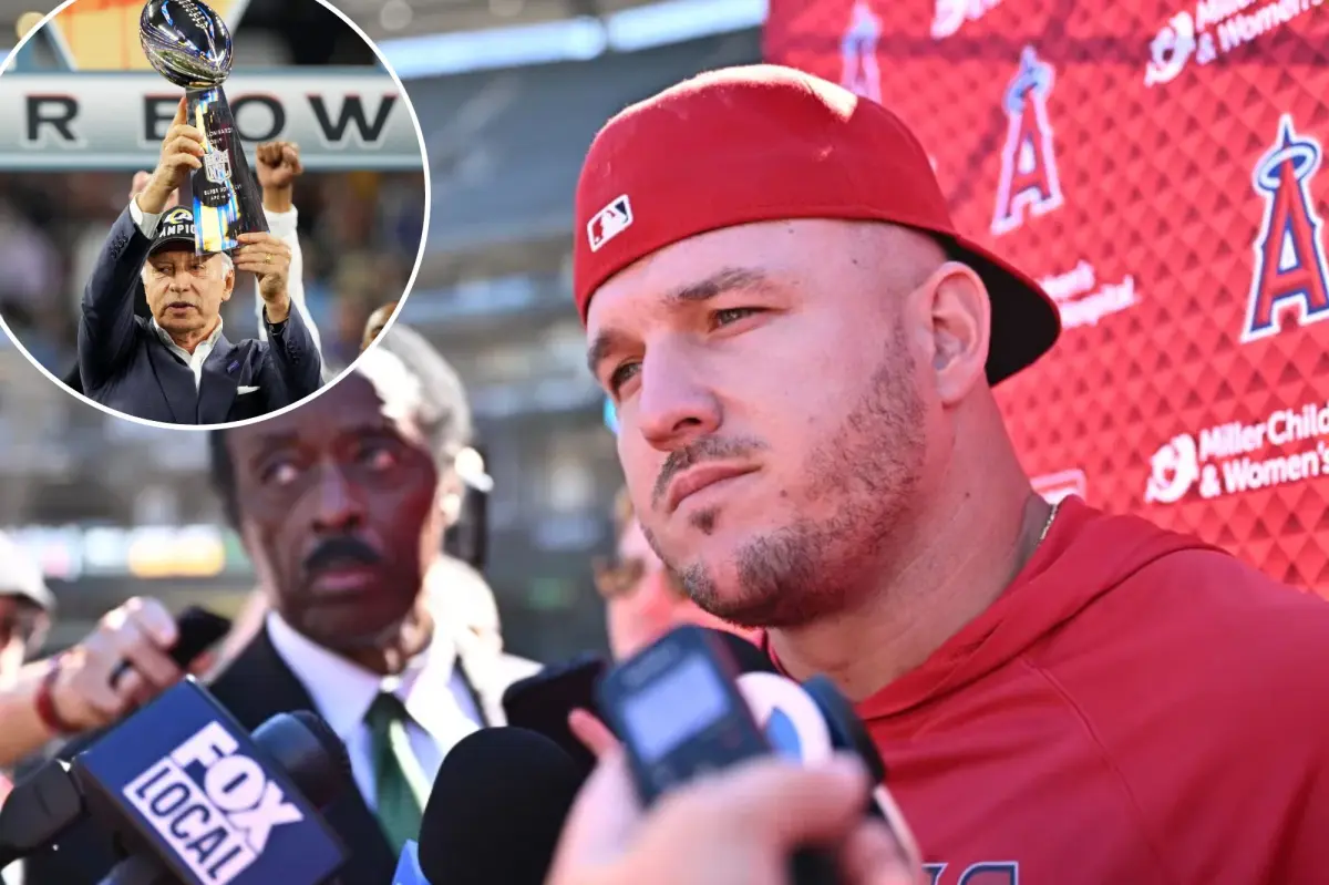 Mike Trout discusses the sale of the Angels to Rams owner Stan Kroenke