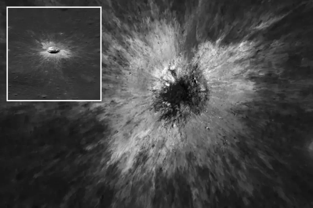NASA spacecraft finds a new crater on the moon