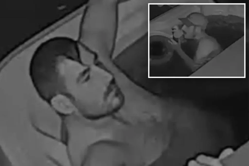 Obsessed individual spotted having an intense interaction with a rubber duck in a stranger's hot tub
