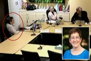 Oregon county official gives rude gesture to colleague during televised meeting