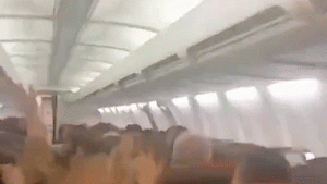 Passengers cry out as Iranian airplane cabin jolts violently during flight: video