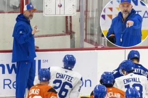 Pete DeBoer leads Islanders training camp with strict authority.