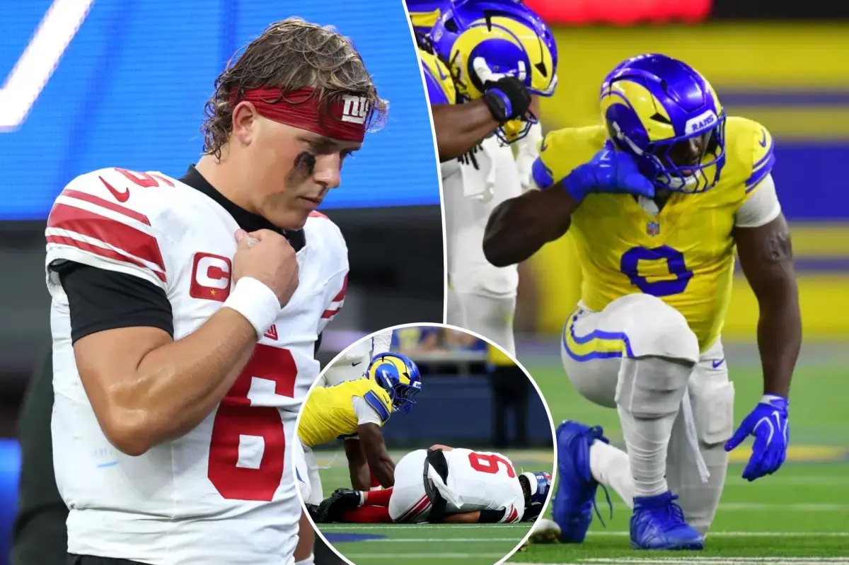 Rams player mocks Giants after injuring Jaxson Dart