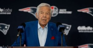 Robert Kraft, owner of the New England Patriots, claims rapper Macklemore promoted 'division and hate' during the Ed Sheeran stadium tour.