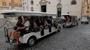 Rome takes steps to restrict golf cart tours for tourists in response to rising local opposition.
