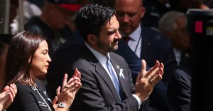 See Mamdani and AOC Laugh Together at Ground Zero While Names of 9/11 Victims Are Read
