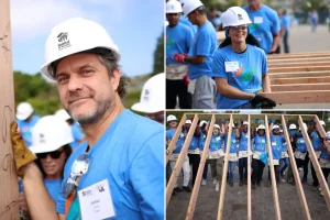 Stars and volunteers join forces with Habitat for Humanity to assist families affected by the Palisades Fire in rebuilding their homes