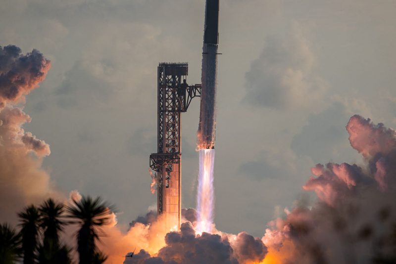 Starship by SpaceX successfully orbits for the first time and launches new Starlink satellites.