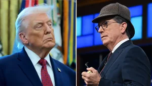 Stephen Colbert avoids Trump question following Emmy victory for 'Late Show'