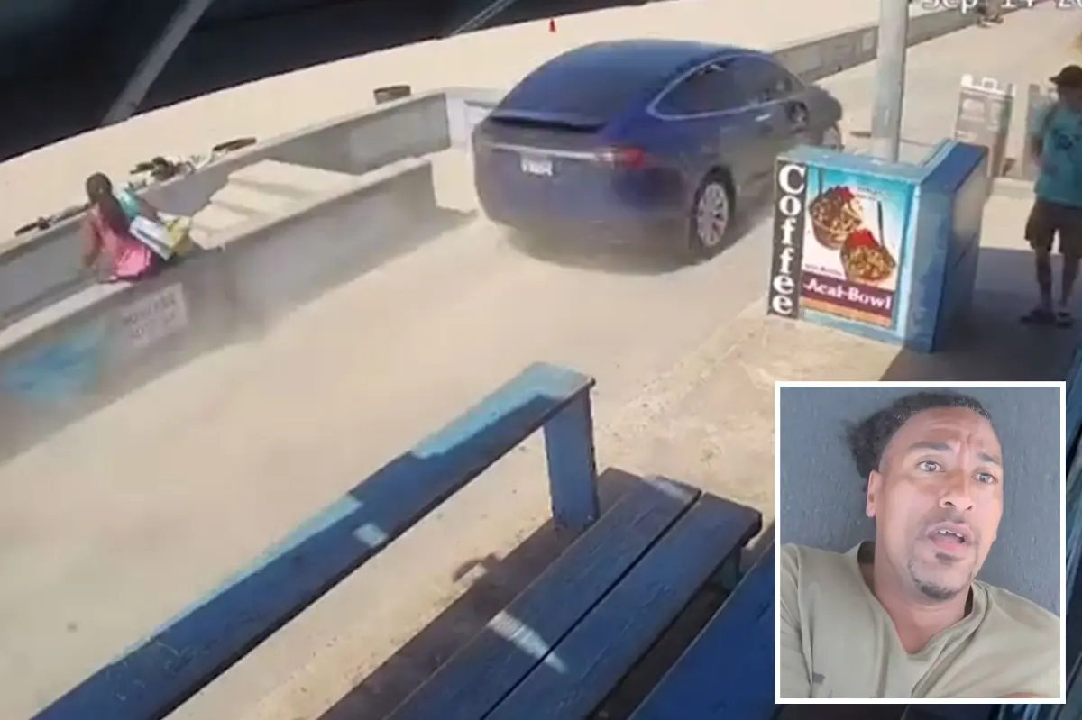 Stolen Tesla races along Pacific Beach boardwalk and hits a woman