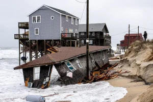 Strong nor'easter puts at risk fragile coastal homes in North Carolina's Outer Banks