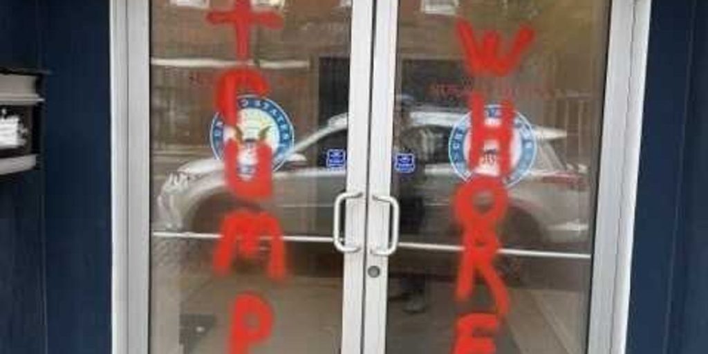 Susan Collins' office defaced with 'Trump Wh*re' message