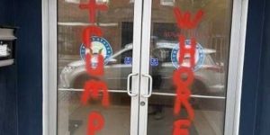 Susan Collins' office defaced with 'Trump Wh*re' message