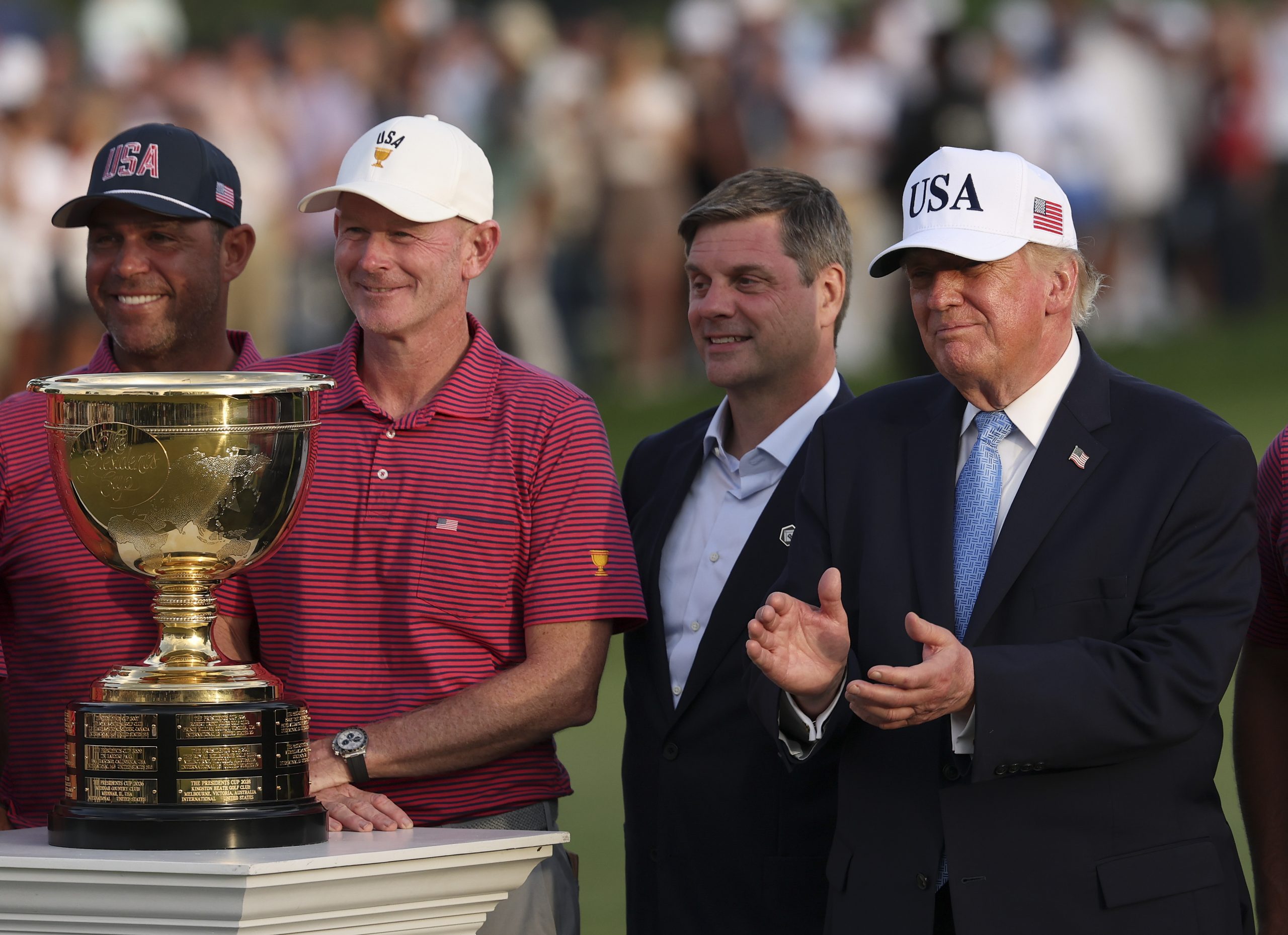 Team Captain Brandt Snedeker thanks Trump after a thrilling comeback in the Presidents Cup