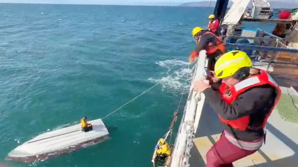 Teen from Alaska survives for two days holding on to a capsized boat in the Bering Sea