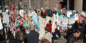 The small chapel that remained untouched with all its windows on 9/11