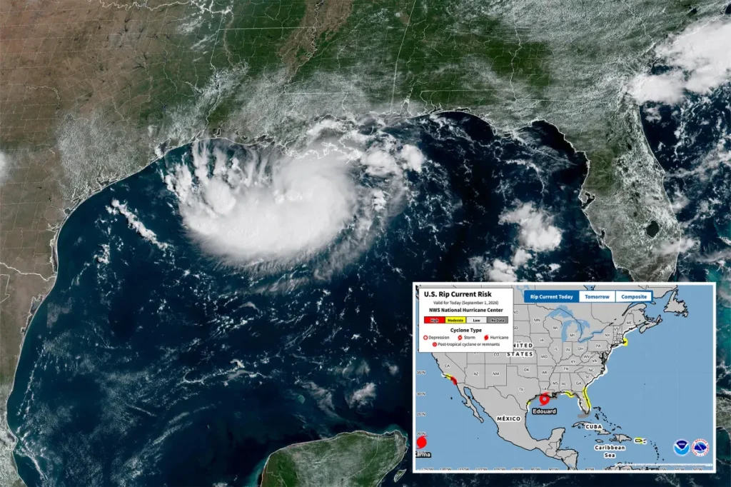 Tropical Storm Edouard develops close to Texas and Louisiana as another storm heads for Hawaii