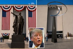 Trump calls for the Smithsonian to swap out the 'odd modernist' statue for a 30-foot 'Washington Colossus'