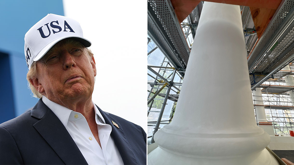 Trump describes the White House as a 'dump' and in 'poor shape' prior to his updates.