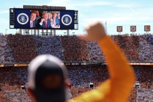 Trump greeted with applause at Tennessee-Texas college football game