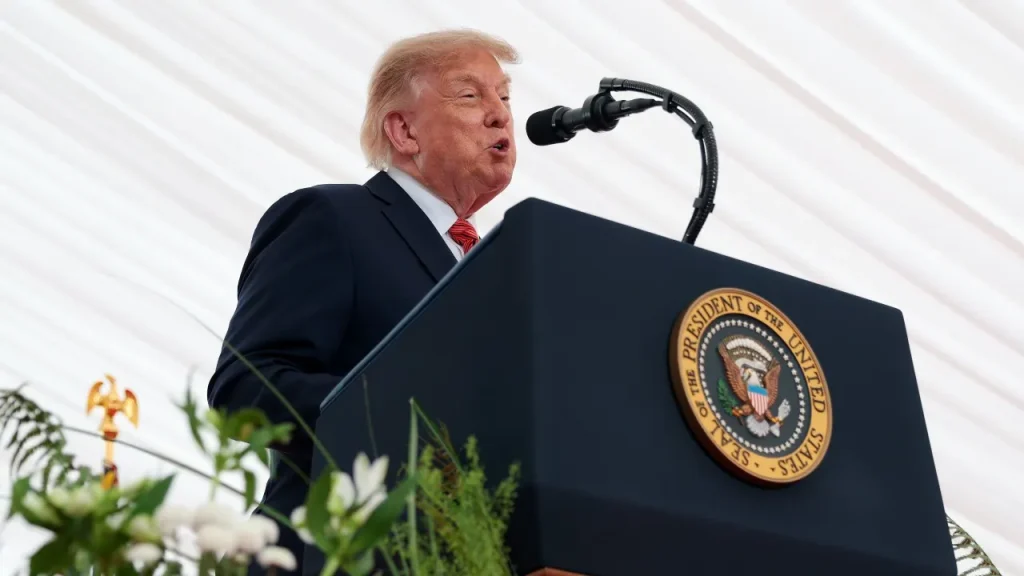 Trump hopes Ireland will someday reunite and would be supportive of it.