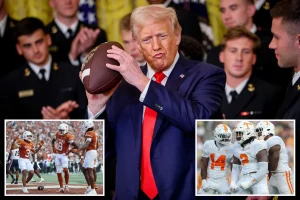 Trump will be at a big college football game, and coaches are concerned about potential disruptions.