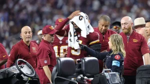 Washington Commanders confront a crucial situation as Jayden Daniels experiences another major elbow injury