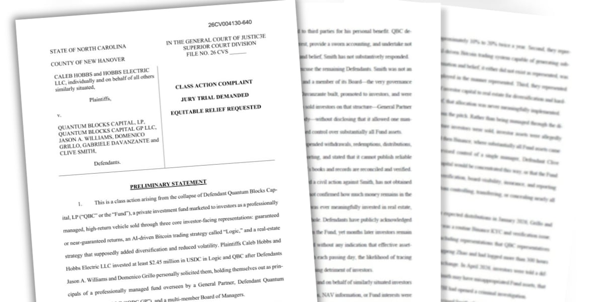 Wilmington entrepreneur initiates legal action regarding suspected $60 million cryptocurrency scam