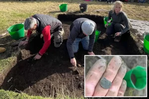 A thousand-year-old coin featuring King Ethelred the Unready has been discovered.