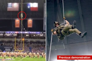 Air Force commando falls from 170-foot height during UTSA game