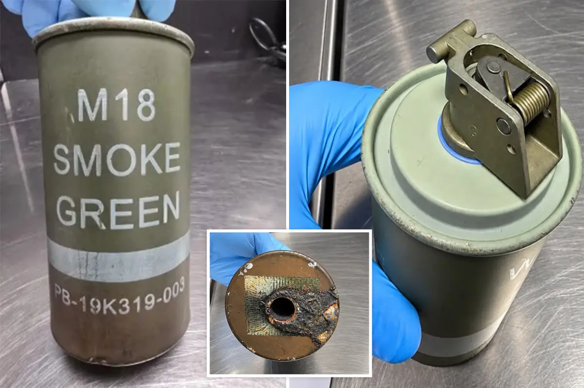 Airport X-ray reveals hidden dangerous weapon in passenger's carry-on bag.