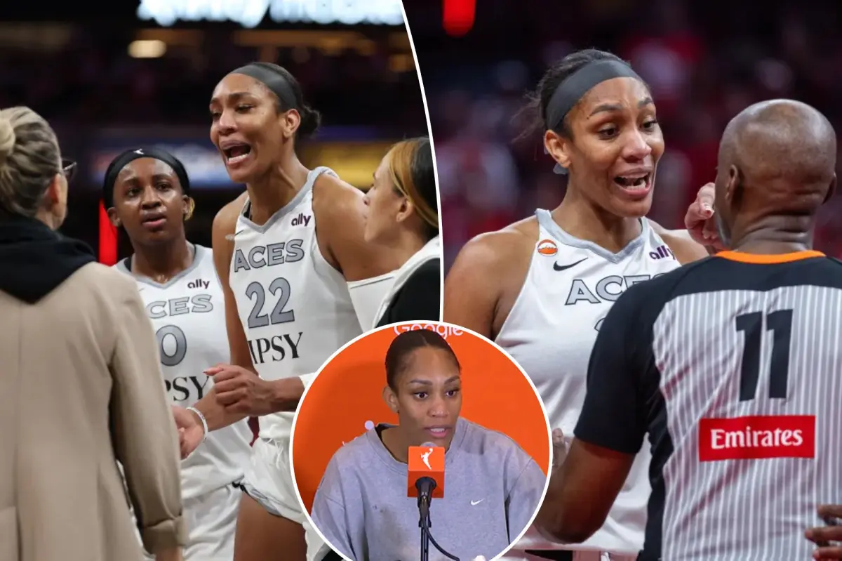 A'ja Wilson talks about the Game 2 encounter with a fan who was pointing after the Aces moved forward