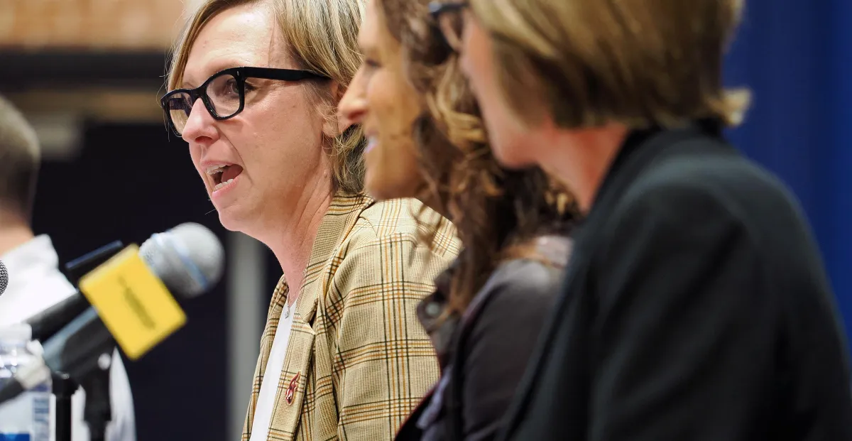 Amber Cox, general manager of the Indiana Fever, during changes in the front office