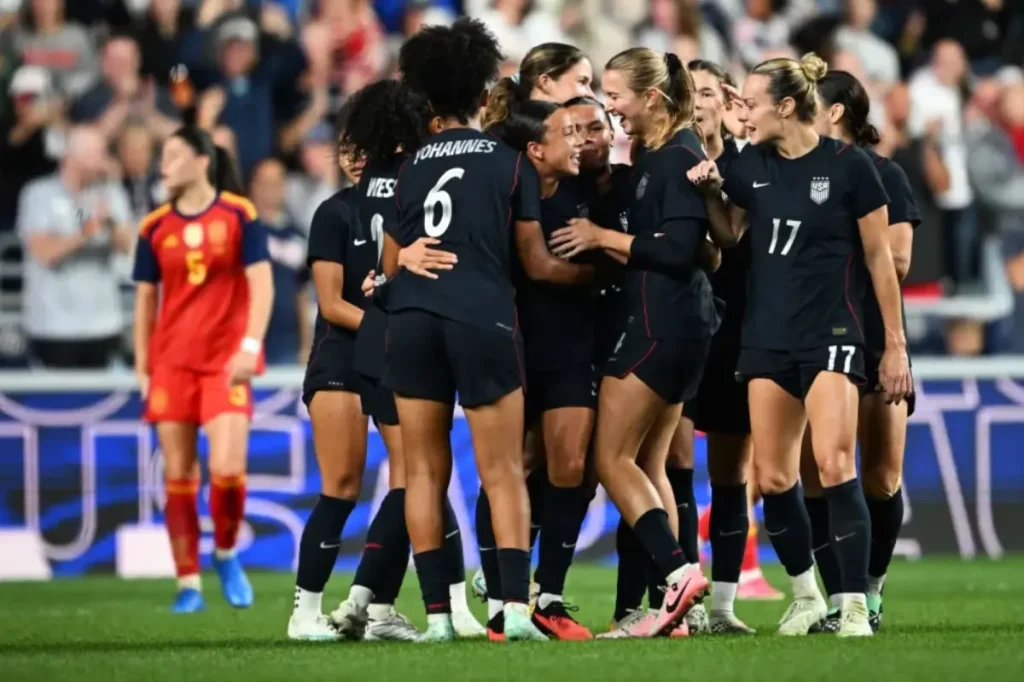 American women come back from a two-goal disadvantage to level with World Cup champion Spain