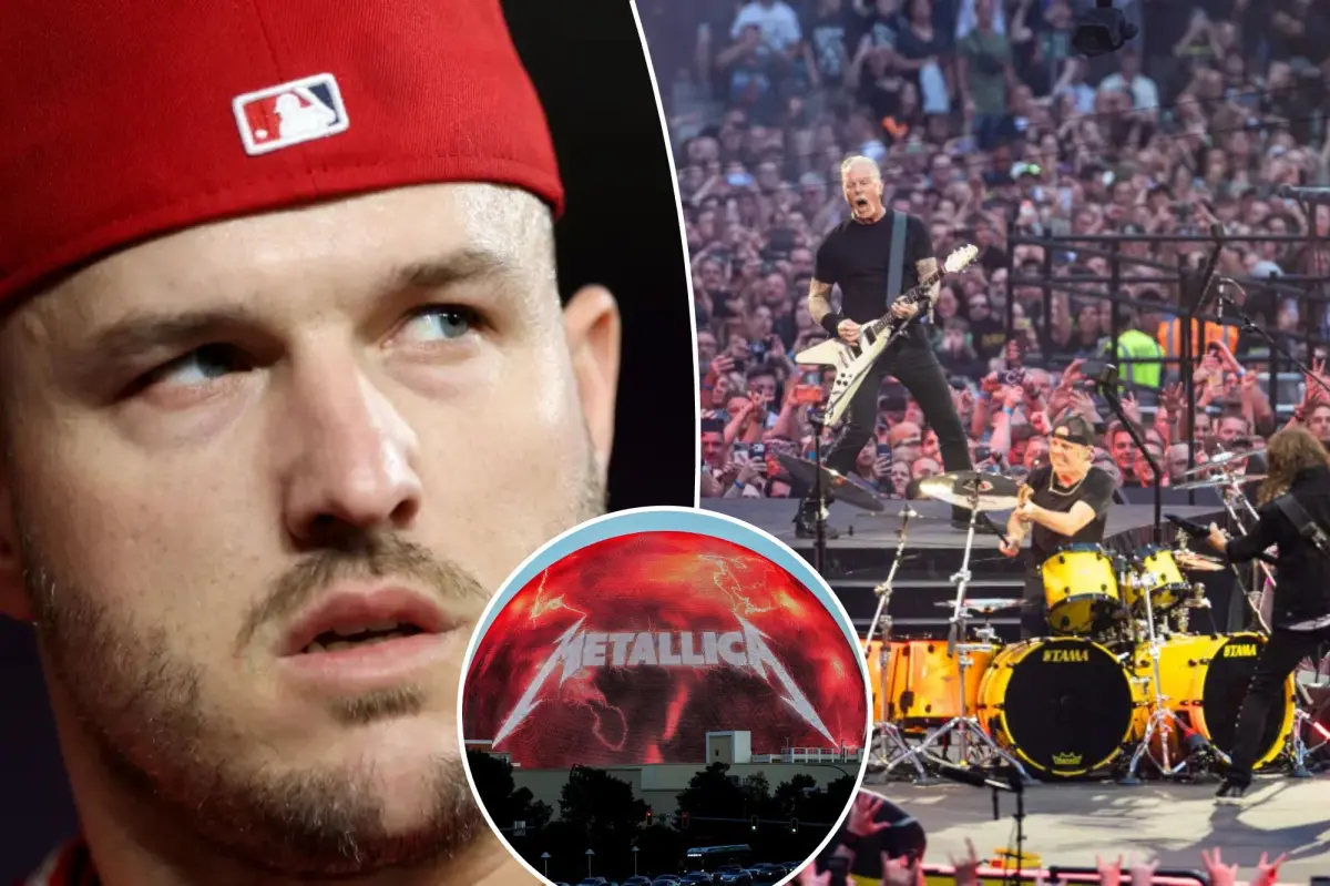 Angel Stadium observed during Metallica performance at Las Vegas Sphere