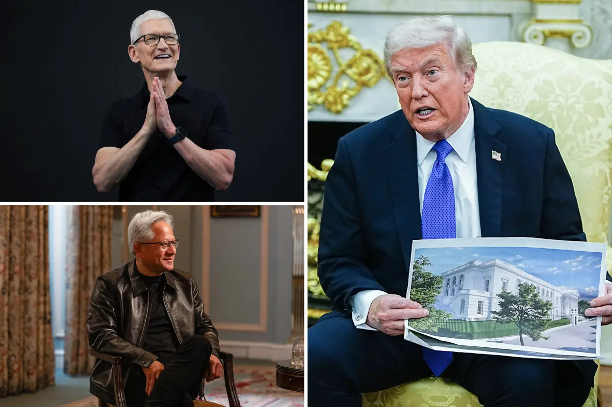 Apple and Nvidia both contributed $25 million to the White House ballroom project, ranking among the largest donors, according to a report.