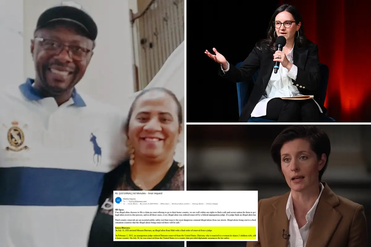 Bari Weiss and the '60 Minutes' executive were not informed about the deportee's 'gay' asylum request before the contentious segment, according to sources.