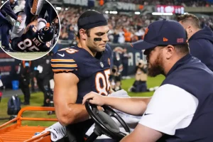 Bears are hit hard by Cole Kmet's injury: 'I can't express how I feel'