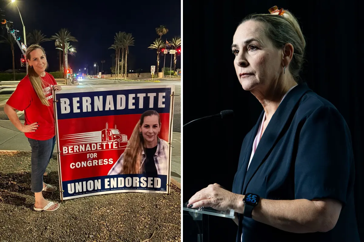 Bernadette Greene-Placentia claims she was assaulted while working on a campaign sign.