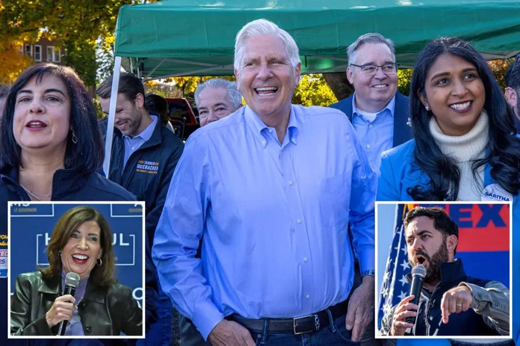 Blakeman criticizes Hochul for her immigration policy and crime stance, calling her Mamdani's puppet.