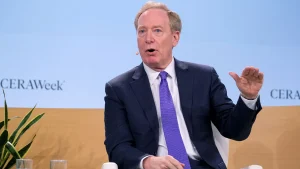 Brad Smith from Microsoft states that AI has less safety regulation than milk