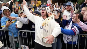 Brewers celebrate World Series in wild fashion as star makes bold beer commitment, coach performs karaoke