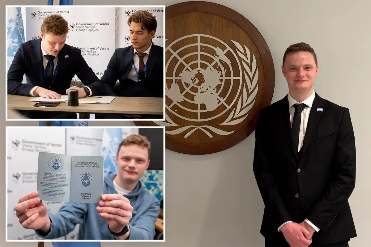 British man Daniel Jackson honored by UN for founding his own nation Verdis in the Balkans