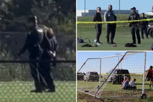 Call to the soccer field reveals emergency response to tragic incident involving a driver who killed a boy and a man.